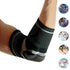 Albuebandage med kompression og gel til en overbelastet og skadet tennisalbue. Køb kvalitets albuebind og bandage til sport/træning på Carerelief.dk.