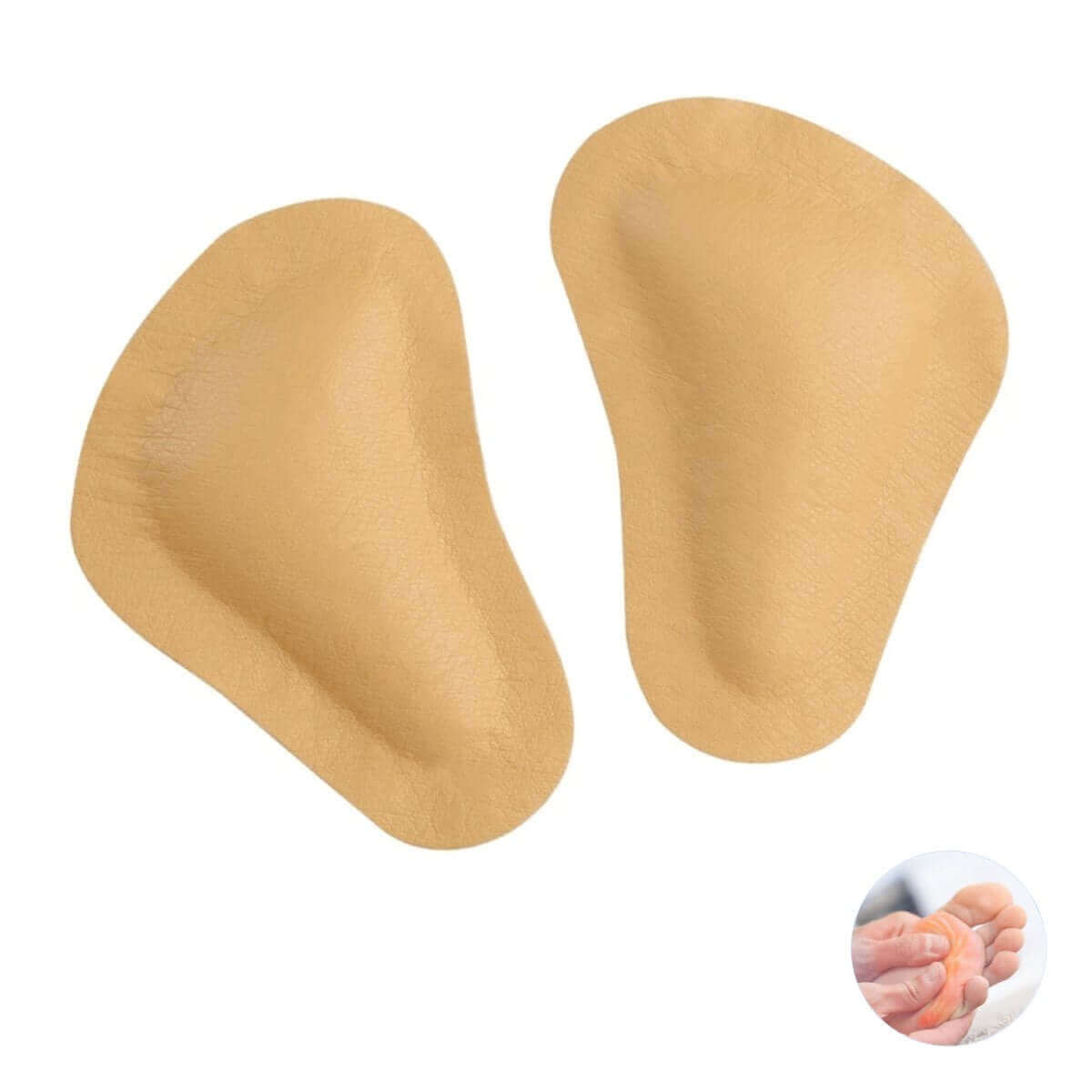 Forfodsindlæg til nedfalden forfod og forfodsfald er en lille T formet pelotte sål af læder. Køb behagelig forfodspelotte til sko og sandaler hos Carerelief.dk. Kommer med 1 par.