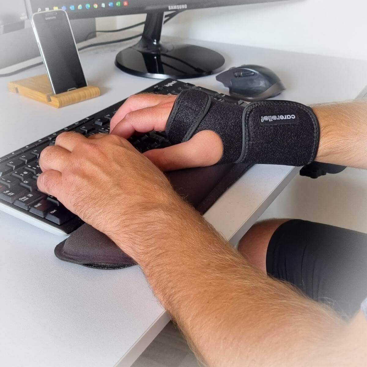 Stabil håndledsbandage med skinne i åndbare materialer - HL20 Alu