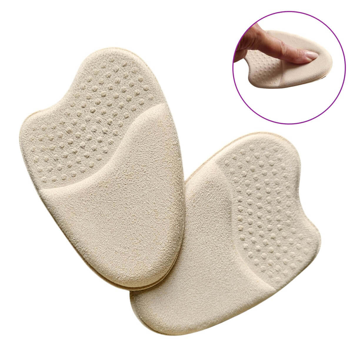 Indlæg til nedsunken forfod med skum fra Carerelief absorberer stød under forfoden når du danser, løber, står og går. Køb 1 par forfodsindlæg med skum til sko, sandaler, høj hæle, stiletter og sportssko hos Carerelief.dk.