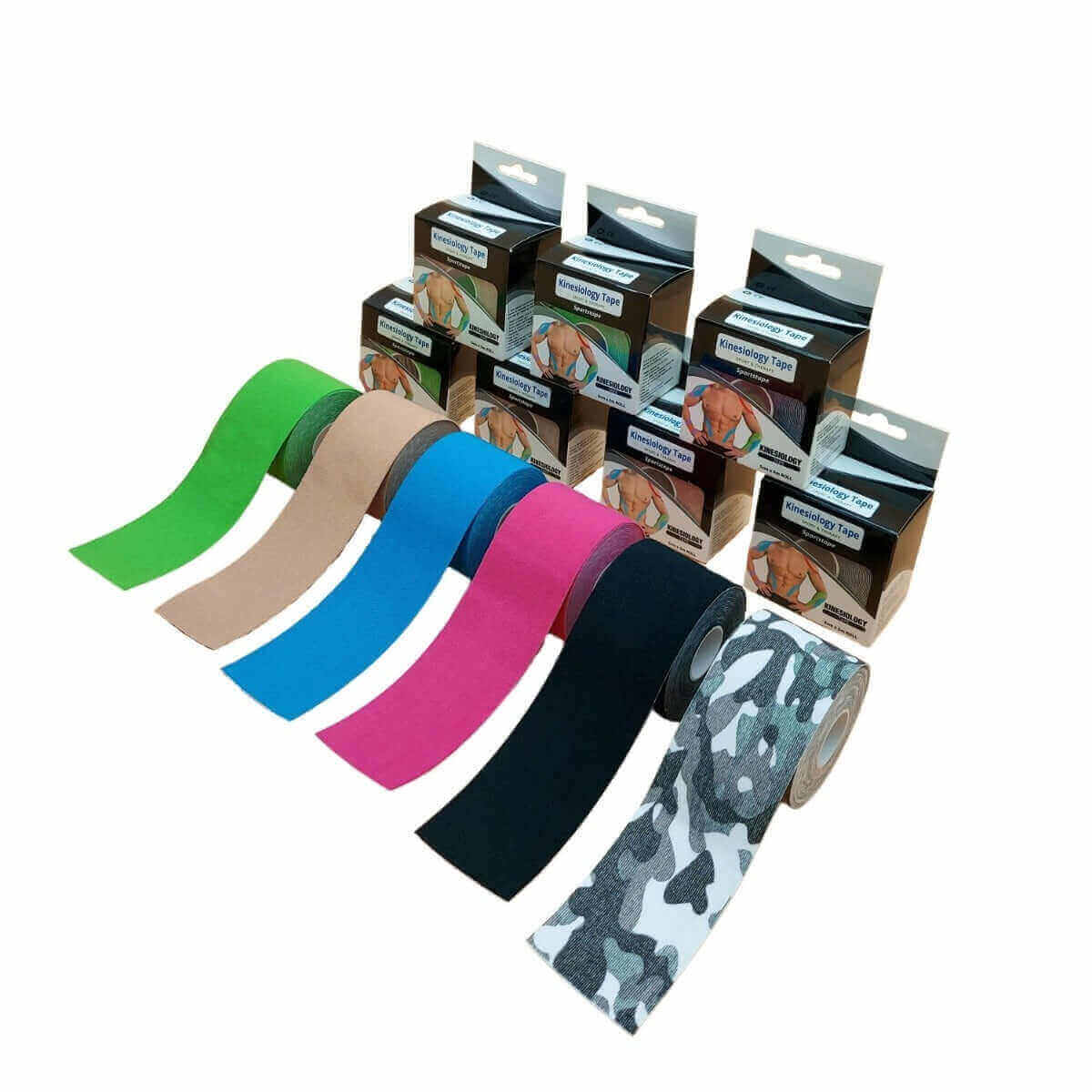 Kinesiologi tape af bedste kvalitet til lave pris hos Carerelief. Køb 5m elastisk tape til sport, der giver støtte og aflastning til knæ, ankel, albue, håndled, skulder, ryg og lænd online i dag.