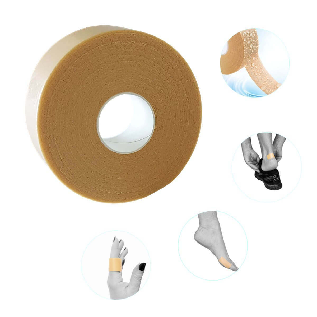Plaster på rulle til fødder og fingre er en stødabsorberende tape til tæer, hæle og knyster, der beskytter mod vabler og gnavsår fra tryk og friktion ved pres fra sko ved løb og gang. Køb 1 rulle plaster tape på rulle TP11 Care på Carerelief.dk 