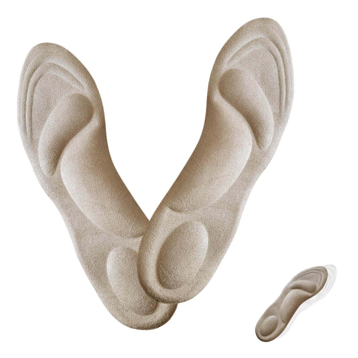 Gel såler med svangstøtte, pelotte og hælstøtte til nedsunken forfod platfod hælspore er en stødabsorberende indlægssål med gel støtte zoner til forfod, svang og hæl SI10 GO