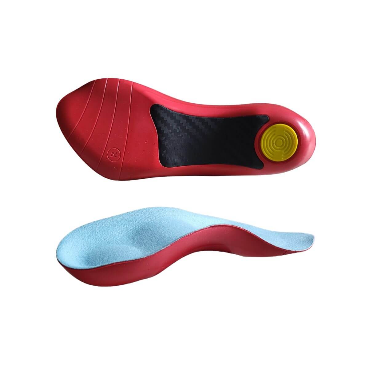 Såler med svangstøtte, forfodsløft og gel hæl. Køb bløde komfort såler i 3/4 til sko med komfort, støtte og aflastning til forfod, svang og hæl billigt hos Carerelief.dk