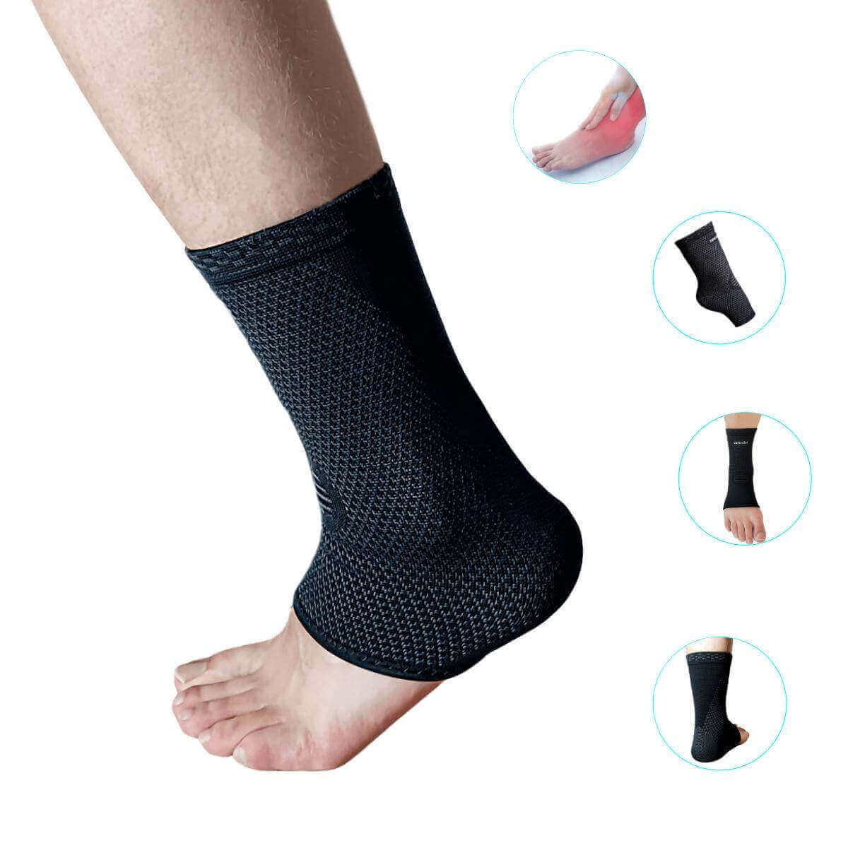 Soft ankelbind med kompression fra Carerelief giver støtte til din ankel og hæl. Bestil elastisk kompressionsstrømpe med ankelstøtte mod vrid og hælspore i str. s, m, l og xl hos Carerelief.dk.