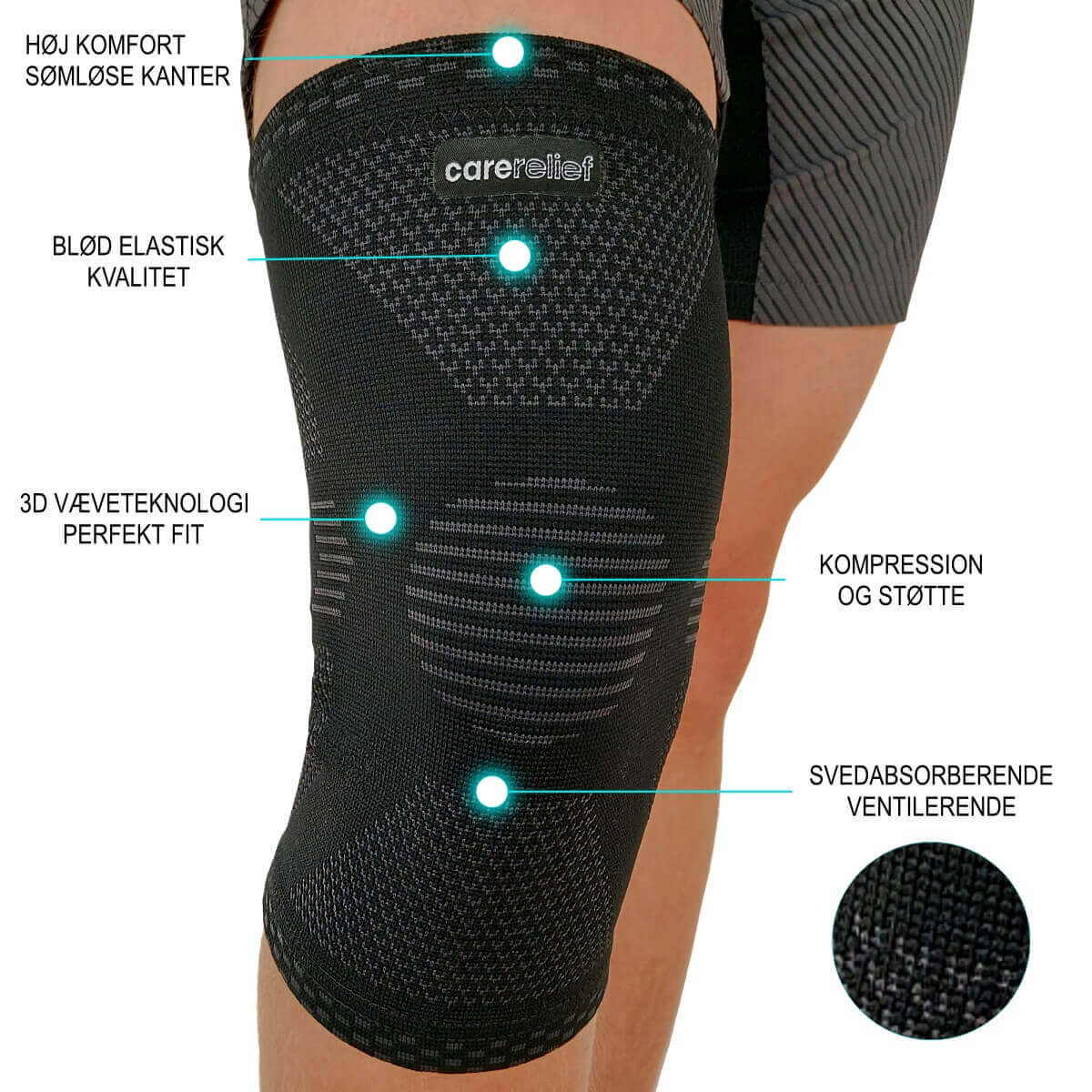 Knæbind til løb og slidgigt -  kn20 Active - Knæstøtte løb og træning