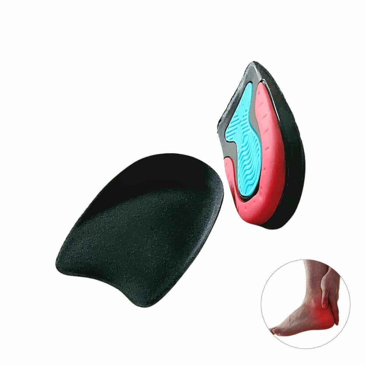 Hælind af gel til med aflastningszoner giver den bedste aflastning og støtte til en øm hæl, akillessene og svangsene i sko ved løb og gang. Køb 2 stk. indlæg for hælstøtte på Carerelief.dk 