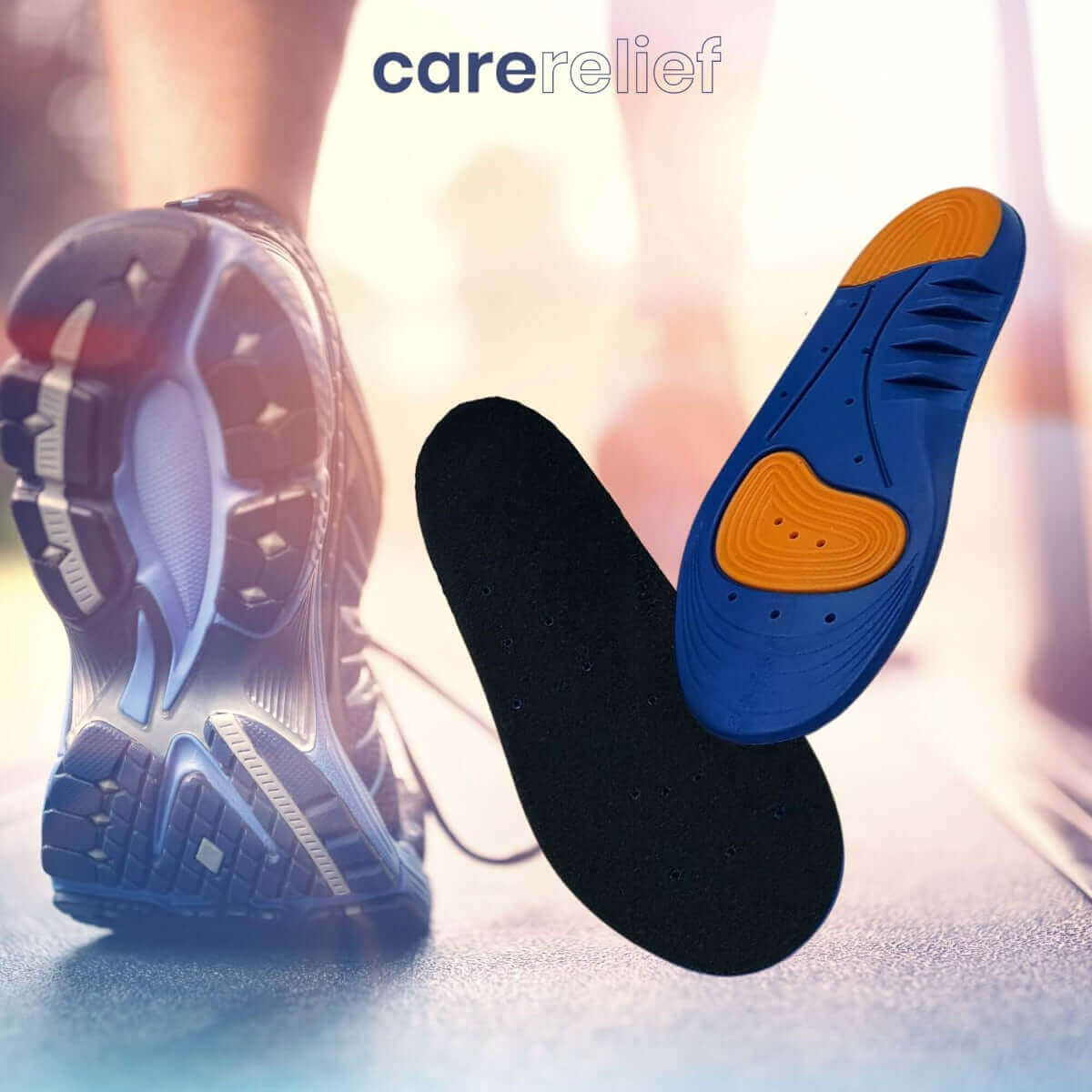 Køb støddæmpende indlægssåler med GEL i forfod og hæl, 2 stk, såler til børn og voksne, sort, størrelse 34-46. Såler med høj komfort til ømme trædepuder, hæle og hælpuder. Bestil indlæg til løbesko, sportssko og fritidssko her.