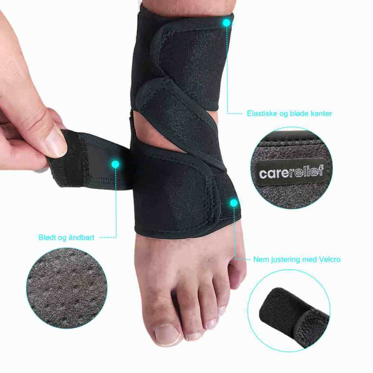 Støttebind til ankel AN10 train i neopren - åndbar og behagelig til sport og hverdag