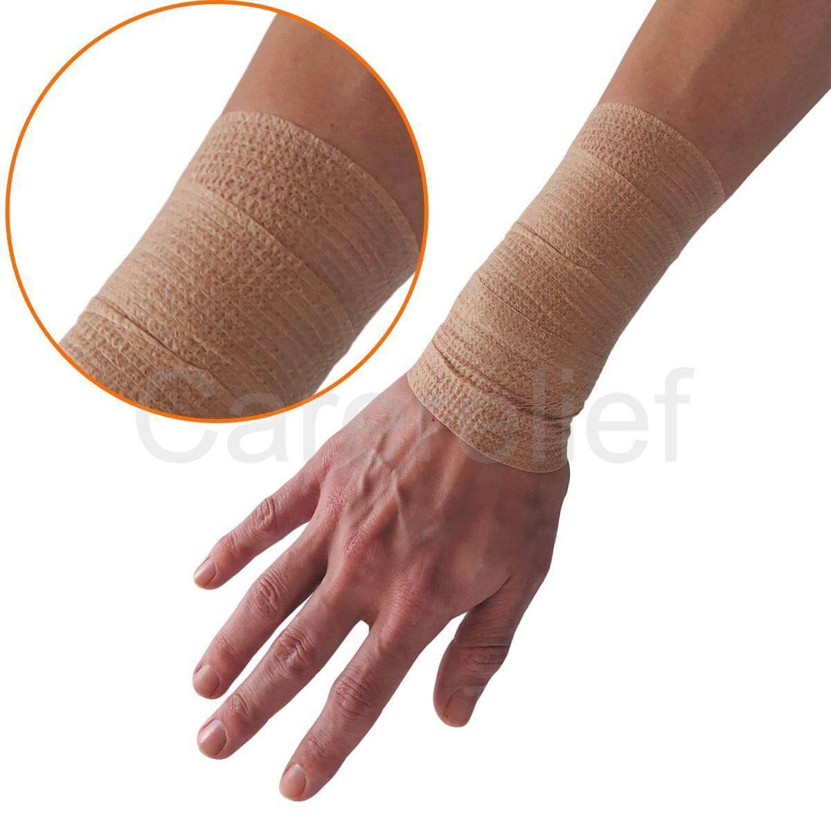 Wrap Bandage er en selvhæftende, elastisk og åndbar bandage til håndled, fingre, ankel, knæ og albue med effektiv støtte og stabilitet.