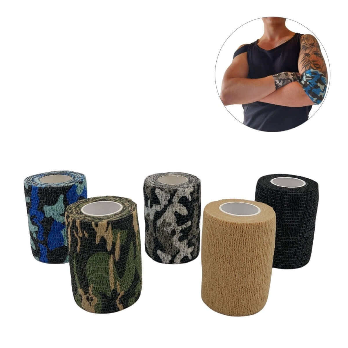 Wrap Bandage tape SB20 fra Carerelief giver ekstra støtte, kompression og stabilitet til muskler og led i knæ, ankler,håndled, fingre og albuer ved tung belastning, træning